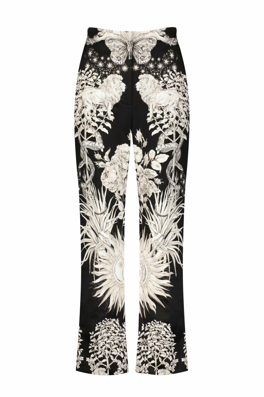 CLOTHING Lela Rose | Enchanted Cotton Sateen Grace Pant Black