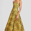 CLOTHING Lela Rose | Corded Heart Lace Strapless Full Skirt Dress Goldenrod