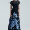 CLOTHING Lela Rose | Baroque Floral Fil Coupe Evelyn Dress Navy