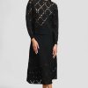 CLOTHING Lela Rose | Diamond Detail Knit Midi Skirt Black