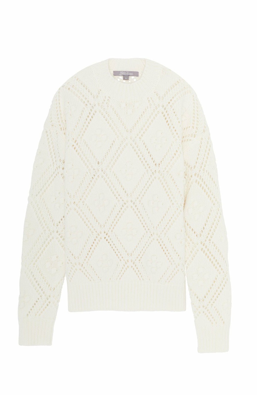 CLOTHING Lela Rose | Dotted Knit Pullover Ivory