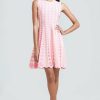 CLOTHING Lela Rose | Linear Knit Sleeveless Dress Blush