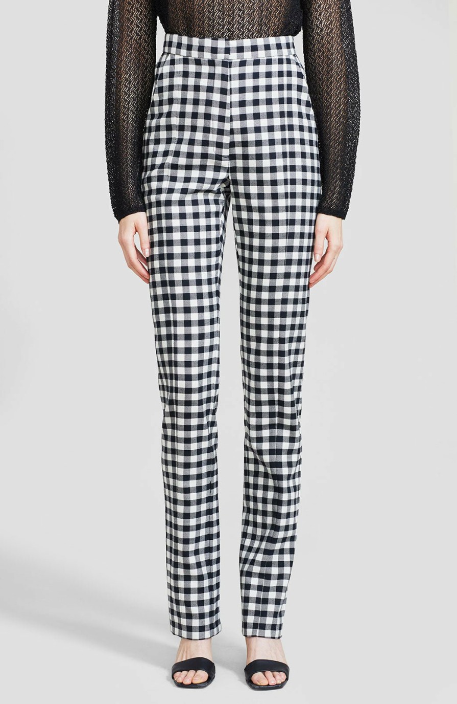 CLOTHING Lela Rose | Stretch Check Cigarette Pant Black/Ivory