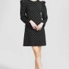 CLOTHING Lela Rose | Heart Dotted Jacquard Tunic Dress White/Black