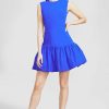 CLOTHING Lela Rose | Faille Bubble Hem A-Line Dress Lapis