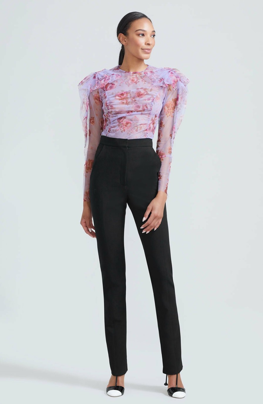 CLOTHING Lela Rose | Stretch Twill Cigarette Pant Black