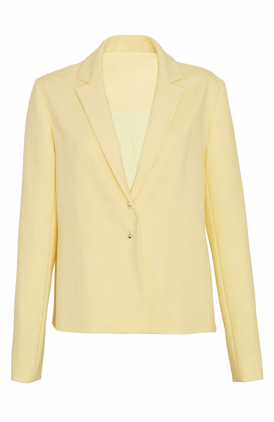 CLOTHING Lela Rose | Stretch Twill Cape Back Jacket Limoncello