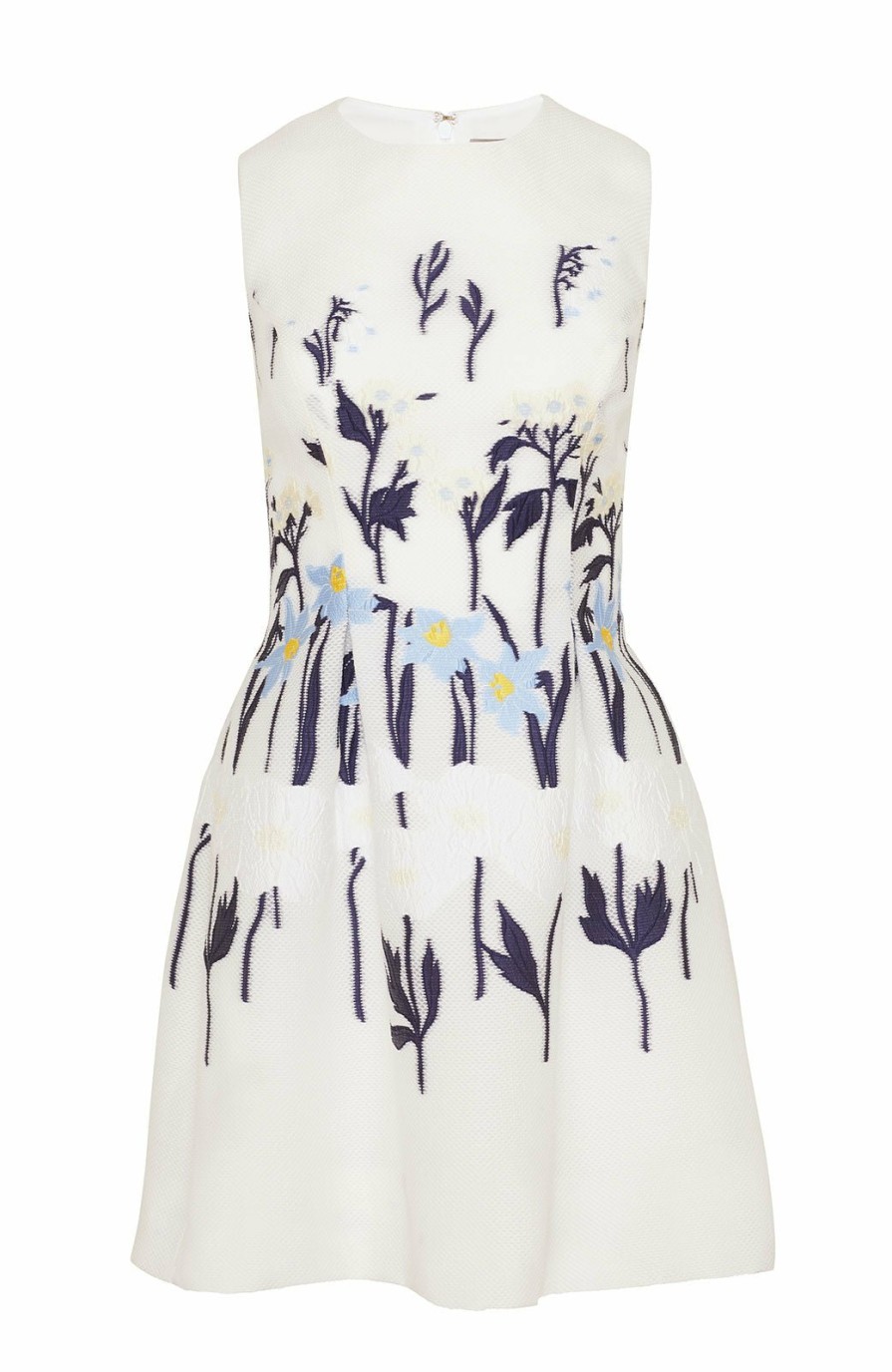 CLOTHING Lela Rose | Garden Fil Coupe Betsy Dress White