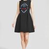 CLOTHING Lela Rose | Embroidered Faille Betsy Dress Black